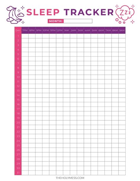 Sleep tracker template