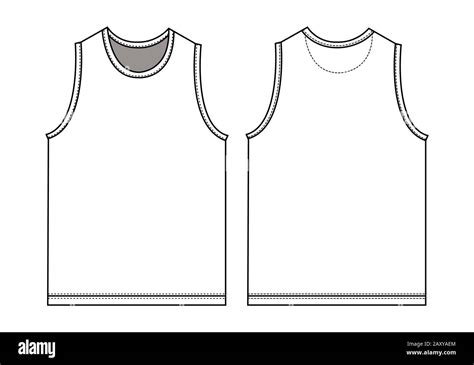 Sleeveless Shirt Template PNG Design