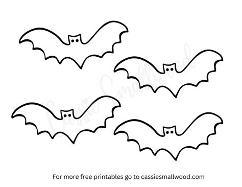 Small Bat Template Printable 3