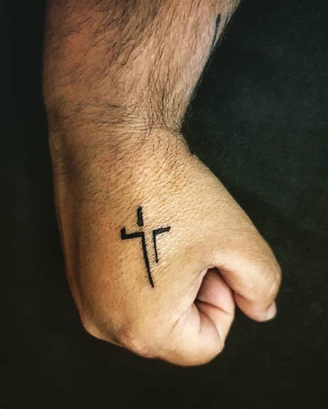 Small cross tattoos for men