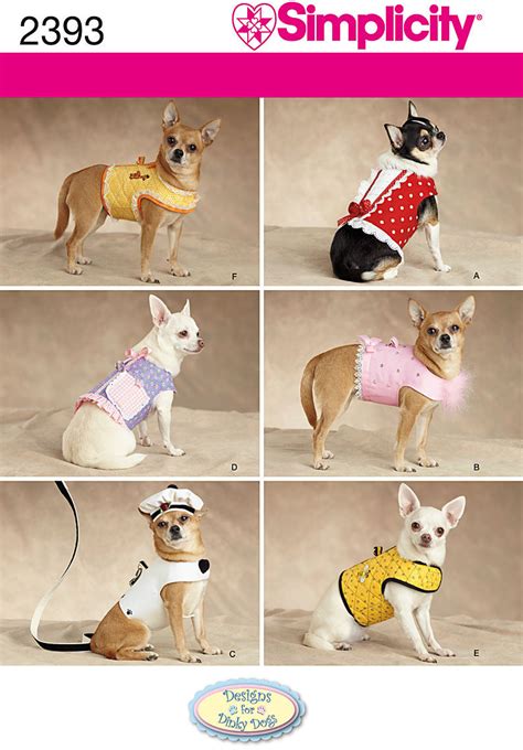 Sewing pattern for small dog accessories