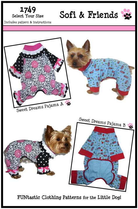 Sewing pattern for small dog pants