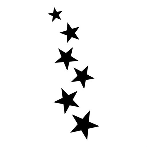 Small star tattoo stencil design