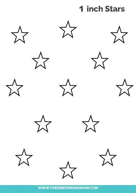 Small 5-pointed star template for detailed crafts