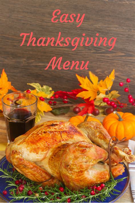 Small Thanksgiving menu template