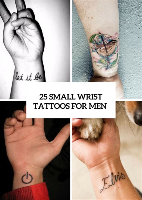 Small wrist tattoos for men can include bold and masculine designs