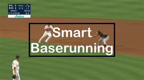 A team using smart base running to create scoring opportunities