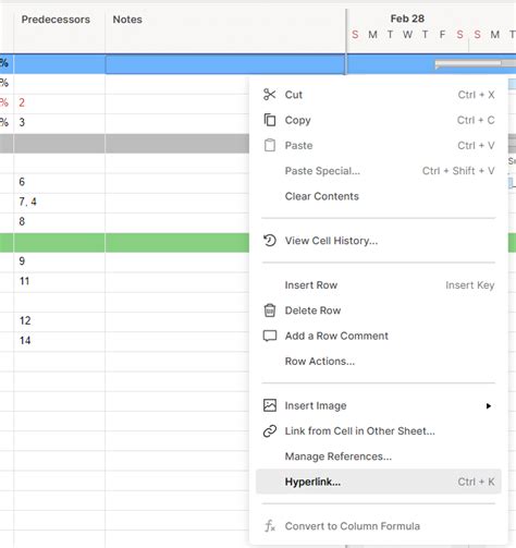 Smartsheet Insert Hyperlink