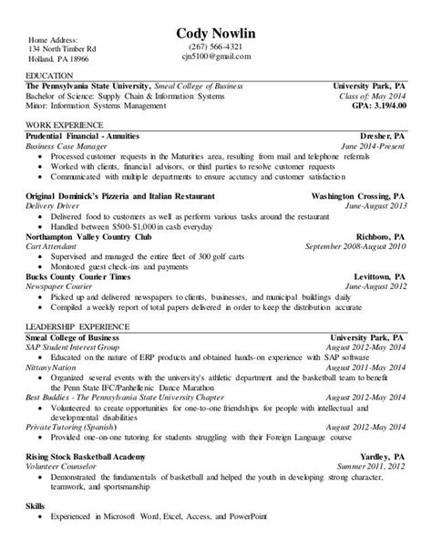 Smeal Resume Template Example