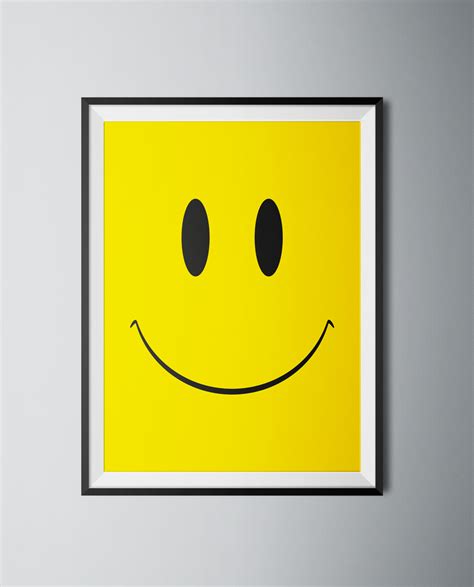 Smiley face symbol on poster