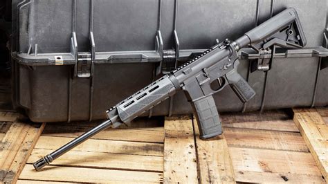 Smith & Wesson M&P15-22 with suppressor