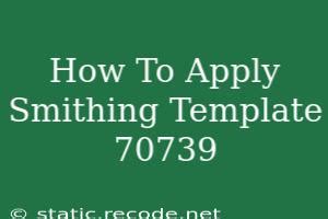 Smithing template applications in medical