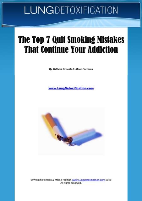 Smoking Mistakes