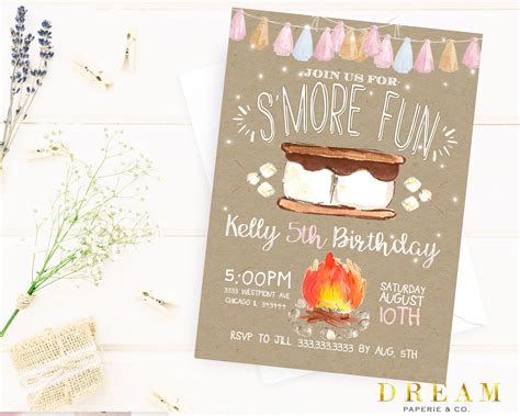 S'mores Party Invitation Ideas