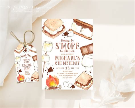 S'mores Party Invitation Ideas with Photos