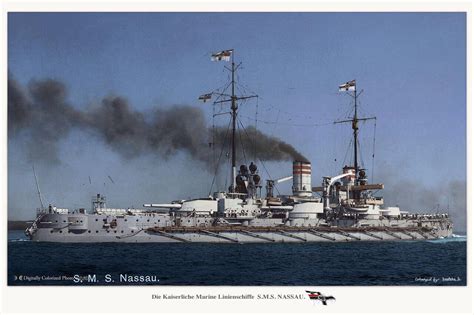 SMS Nassau, a German dreadnought battleship