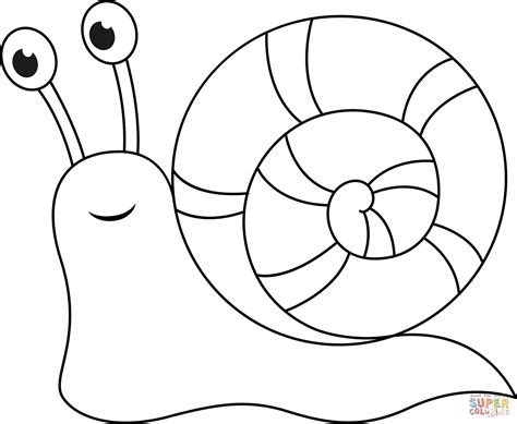 Snail Template Coloring