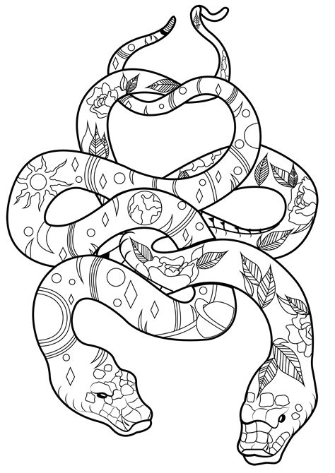 Snake coloring pages gallery 2