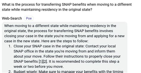 SNAP Benefits Transfer Process