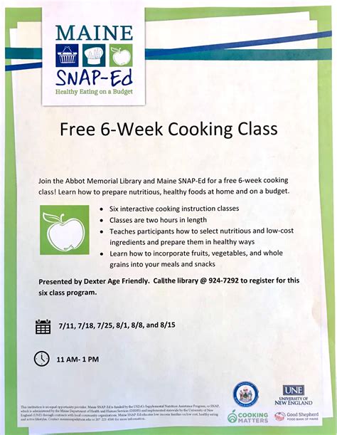 SNAP-Ed Cooking Classes Image