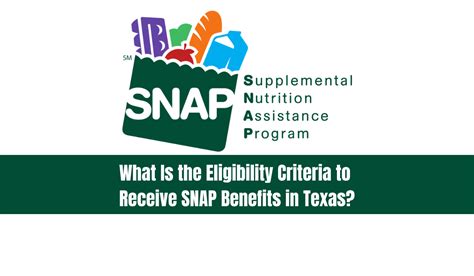 Graphic illustrating eligibility criteria for SNAP benefits