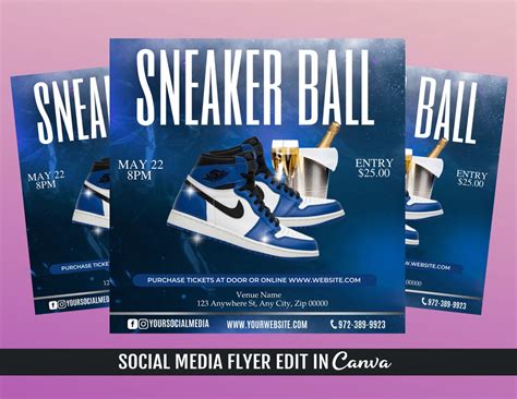 Sneaker Ball Flyer Template 1