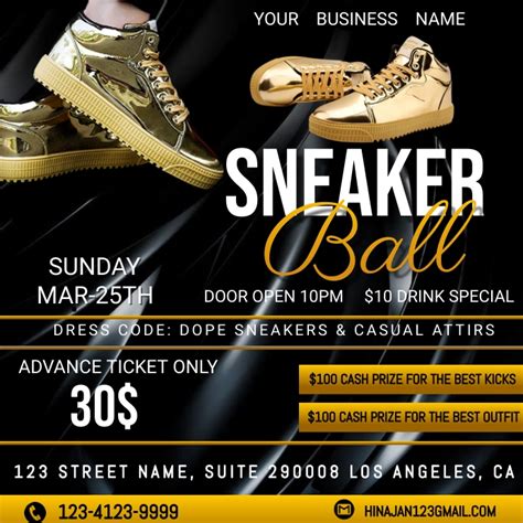 Sneaker Ball Flyer Template 10