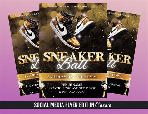 Sneaker ball invitation design inspiration