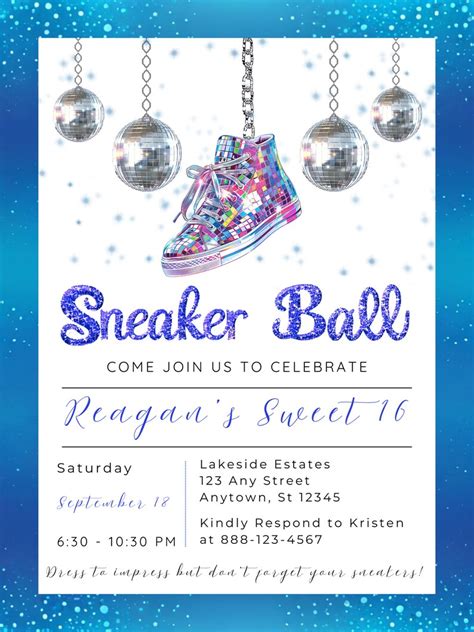 Sneaker Ball Invitation Template Example