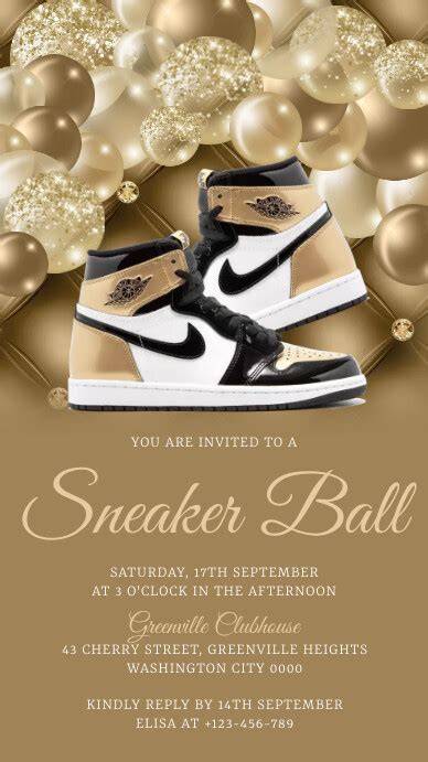 Sneaker ball invitation template design ideas