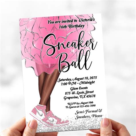 Sneaker Ball Invitation Template Example