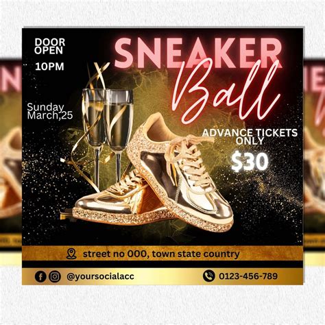 Sneaker Ball Social Media Template Example