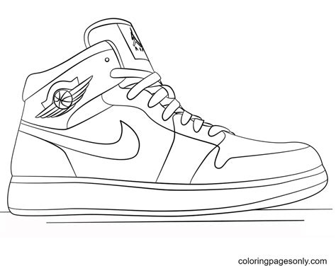 Sneaker Coloring Pages For Kids