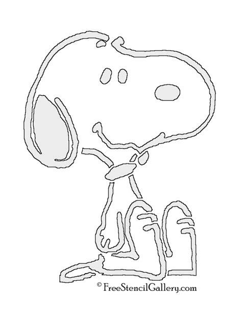 Free Printable Snoopy Stencil Template