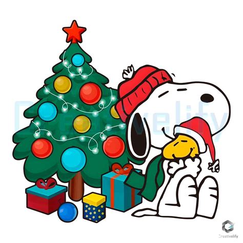 Snoopy Christmas Stencil Template