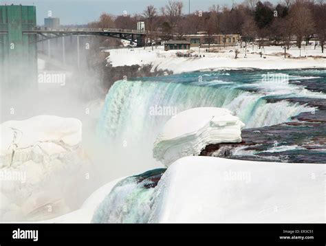 Snow-Covered Horseshoe Falls