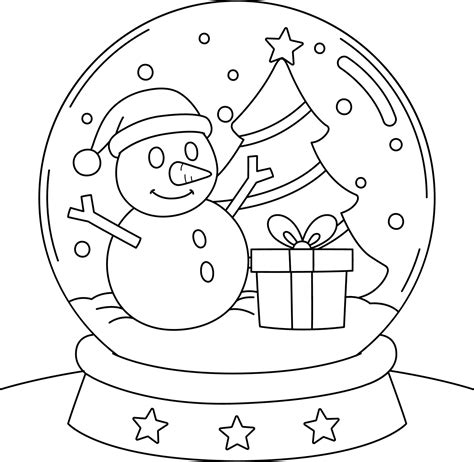 Snow Globe Coloring Pages For Kids