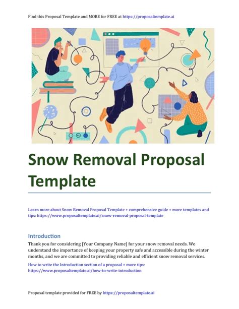 Basic Snow Removal Proposal Template