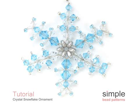 Snowflake Beaded Ornament Pattern