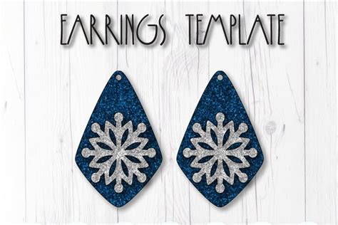 Snowflake Earring Template