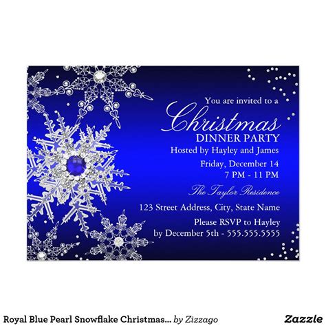 Snowflake Holiday Party Invitation