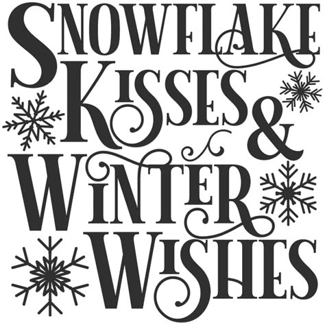 Snowflake Kisses Printable