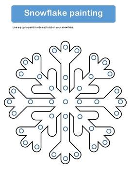 Snowflake Q-tip painting printable