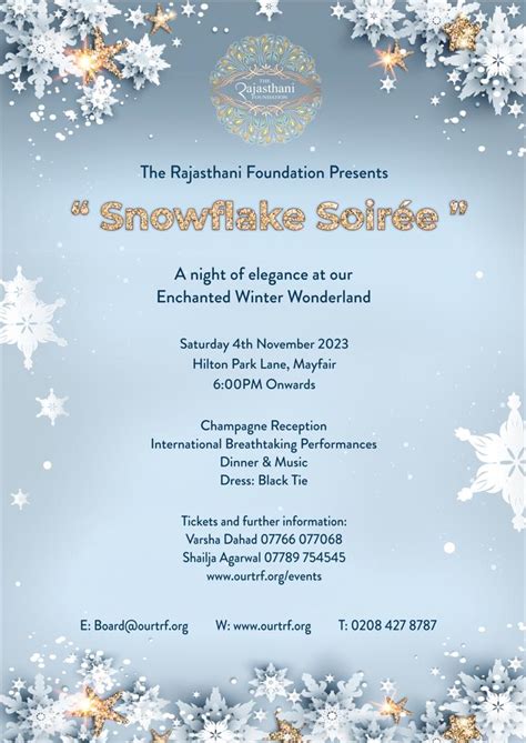 Snowflake Soiree Christmas Party Invitation Template