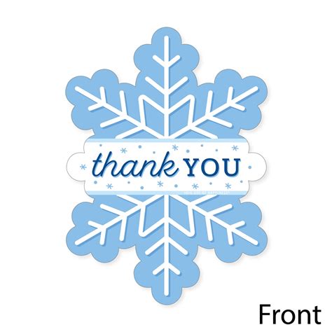 Snowflake Thank You Printable