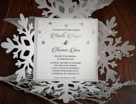 Snowflake Wedding Invitation