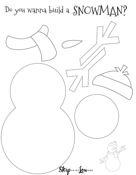 Snowman arm template crafts