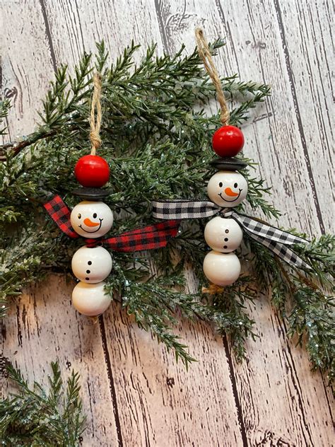 Snowman Beaded Ornament Pattern