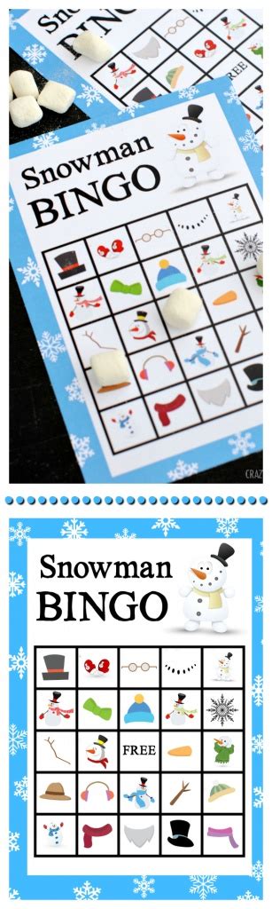 Snowman Bingo Card