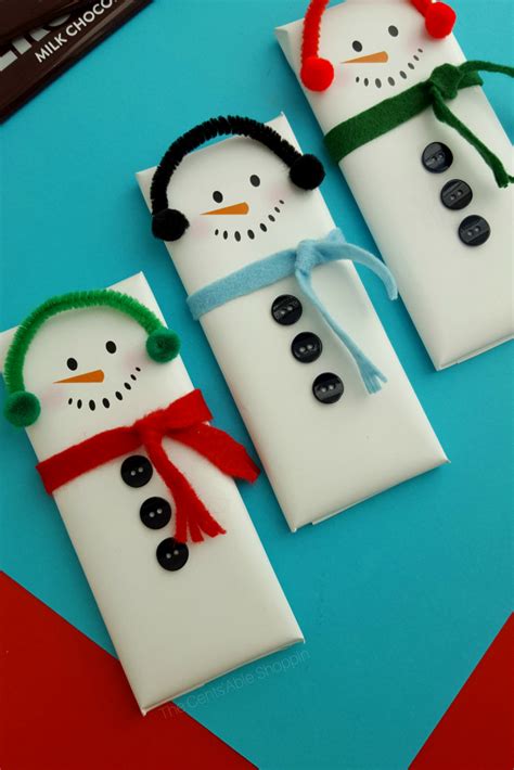 Snowman candy bar wrapper template